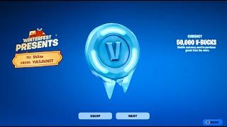 FREE V-BUCKS PRESENT for EVERYONE! (Winterfest)