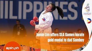 Jamie Lim offers SEA Games karate gold medal to dad Samboy