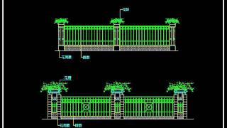 【Autocad Block】Wrought iron railing fence design