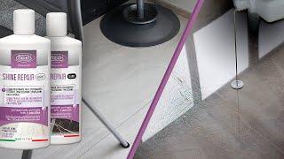 HOW TO  TREAT #SCRATCHES AND DEFECTS ON GLAZED POLISHED PORCELAIN #TILES - SHINE REPAIR - FABER