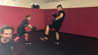 JKD Focus Mitt Kicking Exchange Drill