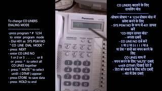 FORMATION PT PRATIQUE POUR PANASONIC KX-TES824 AVEC TRADUCTION FRANÇAISE, HINDI ET ANGLAISE--