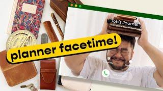 Facetiming with your Stationery Bestie  Planner Setup & Galen Leather Haul