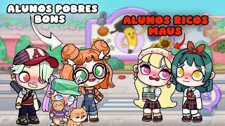 ROTINA DE ALUNOS RICOS MAUS VS ALUNOS POBRES BONS ‍️ || PAZU AVATAR WORLD ROTINAS E HISTÓRIAS