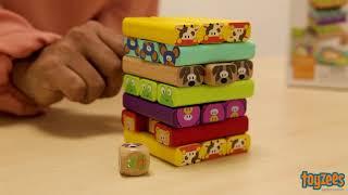 Top Bright - Colored Wooden Blocks Animal Stacking Game