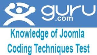 Guru Knowledge of Joomla Coding Techniques Exam Answers