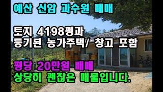 매물 142번 : 산자락 아래 설비완료되어 있는 예산과수원과 예산신암농가주택매매