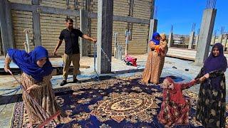 Shahab and Madina's earnest effort in cleaning their residence