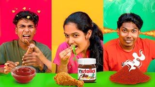 WEIRD COMBINATION CHALLENGE   Food Items Vs Dip Eating Challenge