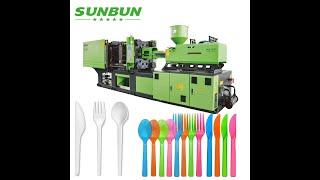 China sunbun high speed 280T  Disposable spoon fork knife making plastic injection machine machine