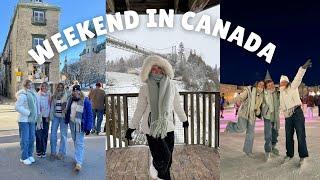 Canada Travel Vlog - Seeing Snow, Ice Skating, Christmas Market