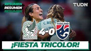 Resumen y goles | México 4-0 Tailandia | Amistoso Femenil 2024 | TUDN