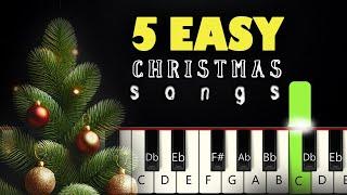 How to play 5 Easy Christmas Songs on Piano