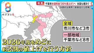 【悲鳴】千葉県水道料金20％値上げへ…全国でも相次ぐ…日本の水道のピンチどうなる？【めざまし８ニュース】