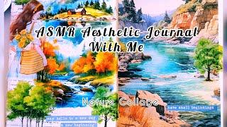 ASMR Aesthetic Journal With Me️Nature#asmr #aestheticjournal #nature #journaling #scrapbooking