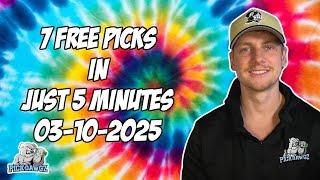 NBA, CBB, And NHL Best Bets for Today Picks & Predictions Monday 3/10/25 | 7 Picks in 5 Minutes