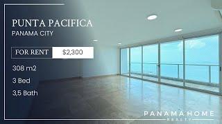 $2,300 Spacious 3 bedroom apartment for rent located in Punta Pacifica