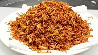 Crispy Fried Onion - Biryani Onion - How To Make Perfect Brown Onion - Birista | Chef Ashok