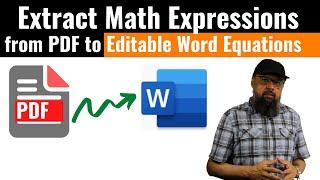 Extract Math from PDF to Word Equations [Editable] with Mathpix