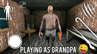 Playing As Grandpa Again in granny 1 | Granny chapter one mod menu