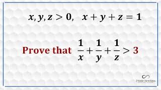 Prove that (1/x + 1/y + 1/z)  is greater than 3