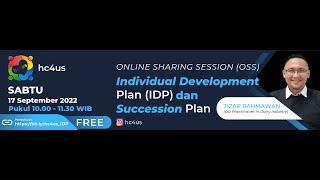 Online Sharing Session - Individual Development Plan (IDP) & Succession Plan