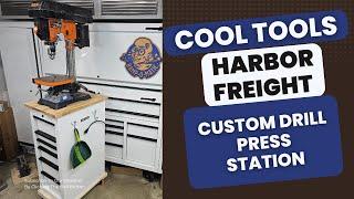 Cool Tools: Customized US General Harbor Freight End Cabinet Drill Press Stand For Your Shop