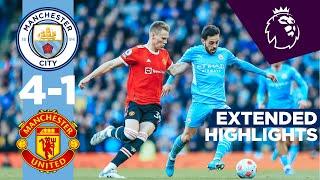 DE BRUYNE AND MAHREZ TURN MANCHESTER BLUE | MAN CITY 4-1 MAN UTD | EXTENDED HIGHLIGHTS