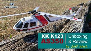 XK AS350 RC Helicopter Unboxing and Review by Jeff West!!