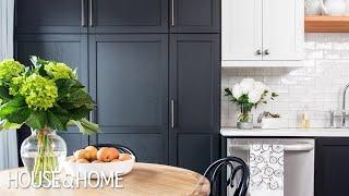 Small Kitchen Makeover: Black & White Two-Tone Cabinets