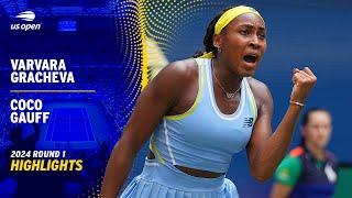 Varvara Gracheva vs. Coco Gauff Highlights | 2024 US Open Round 1