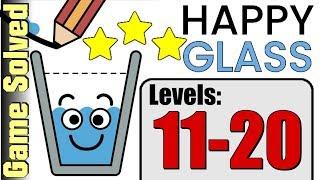 Happy Glass | All Levels 11-20 (Solution 3 Stars )