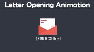 Letter Animation using HTML & CSS | Online Cording