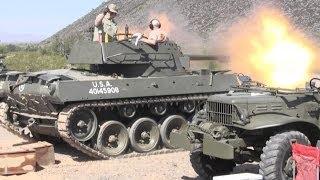 M18 Hellcat tank destroyer firing