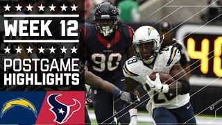 Chargers vs. Texans | NFL Week 12 Game Highlights