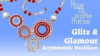 Glitz & Glamour Asymmetric seed bead necklace | How to make spectacular jewellery design