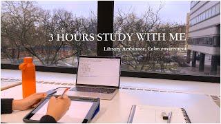 4 HOURS Study with me|Relaxing Wintery Rainy Day| Background noise|  Nature Sounds| Mindful Studying