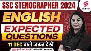 SSC Stenographer English Expected Questions 2024 | By Parneet Mam