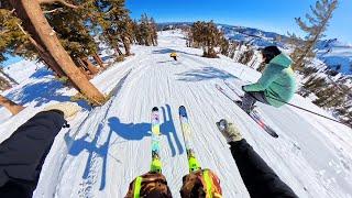 POV: EPIC Bluebird Park Skiing At Palisades Tahoe!!