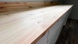 Inexpensive DIY Wood Countertops!!!