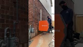 Wall sawing for a door opening