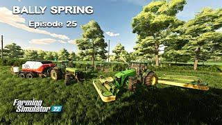 Making ALFALFA HAY & GRASS SILAGE BALES, Seeding Soybeans | Bally Spring | FS22 | Episode #35