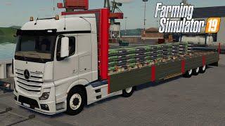 FS19 - DELIVERING PALLETS with Mercedes Actros MP4 - Truck mod for Farming Simulator 2019 Roleplay