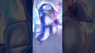 Draw Kakashi hatake By Using Pen....#art#anime#kakashi#shorts