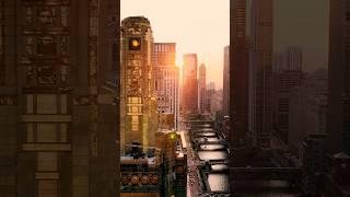 Chicago’s most iconic view from my DJI mavic 3 drone #chicago #ytshorts