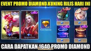 EVENT PROMO DIAMOND KUNING RILIS HARI INI!! CARA DAPATKAN 1640 PROMO DIAMOND GRATIS MOBILE LEGENDS