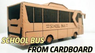 How to make School Bus from Cardboard