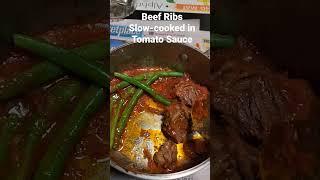 Slow Cooked Beef Ribs in tomato   Sauce