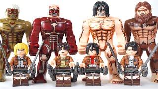 LEGO Attack on Titan 進撃の巨人 | The Beast Titan | The Colossal Titan | Unofficial Lego Minifigures