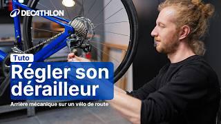 TUTO - Comment régler le dérailleur arrière mécanique sur un vélo route ?  I Decathlon